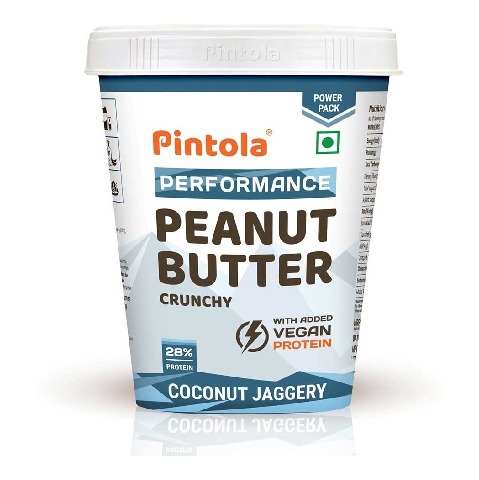 1 - Pintola Coconut Jaggery Performance Series Peanut Butter, 1 kg Crunchy