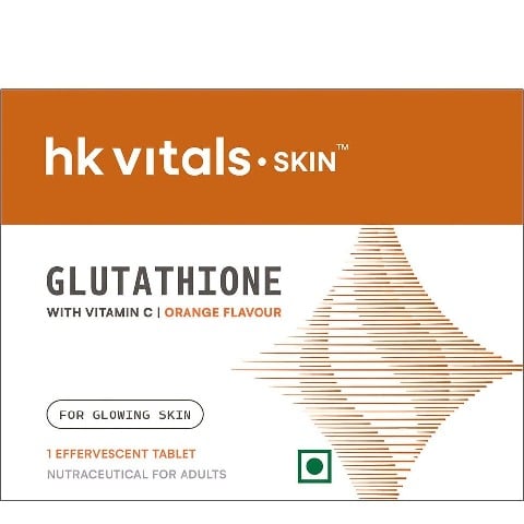 1 - HealthKart HK Vitals Glutathione Effervescent OP,  Orange (Sample Pack)  1 tablet(s) 