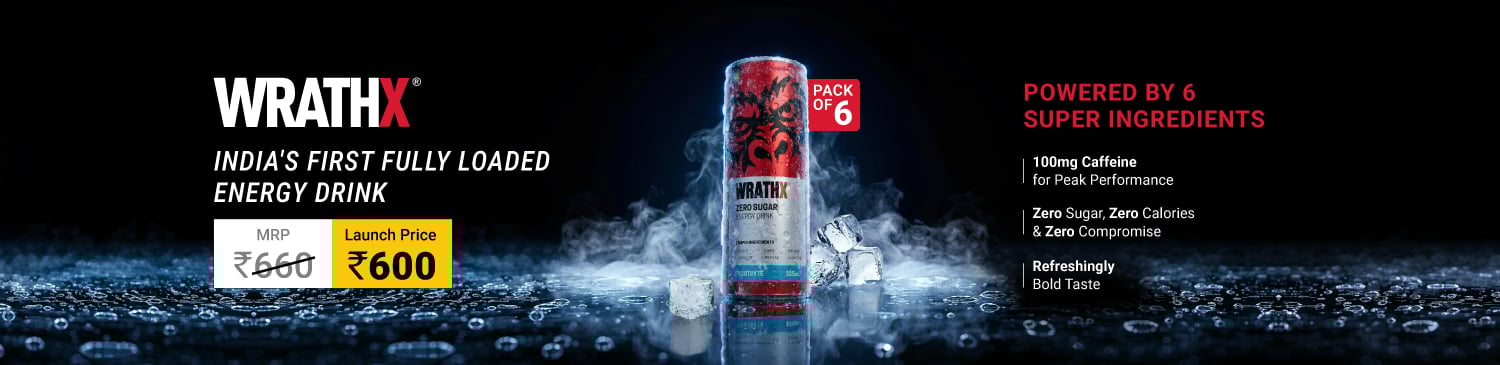 MuscleBlaze WrathX Energy Drink, 335 ml, Frostbyte (Pack of 6) | Offer Price - 600
