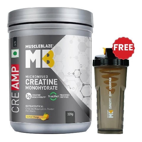 MuscleBlaze Creatine Monohydrate CreAMP, Sunset Mango 0.71 lb