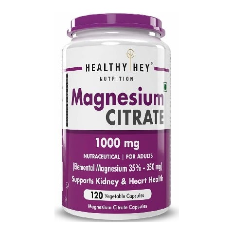 1 - HealthyHey Nutrition Magnesium Citrate,  Unflavoured  120 capsules 