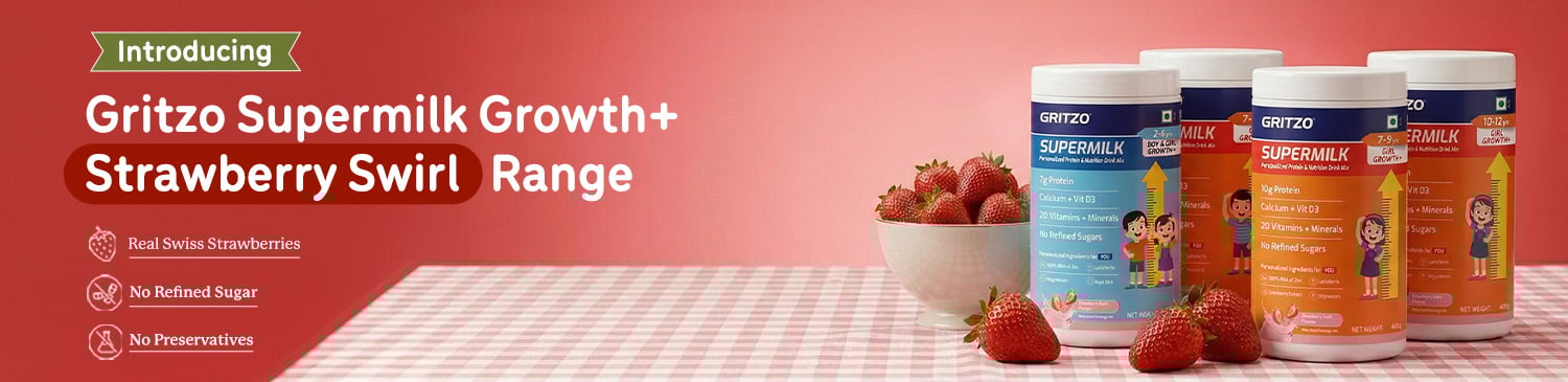 Supermilk Gritzo Growth+ 400g Strawberry Range | Launch