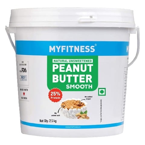 7 - Myfitness by brnd.me Natural Peanut Butter,  2.5 kg  Smooth 