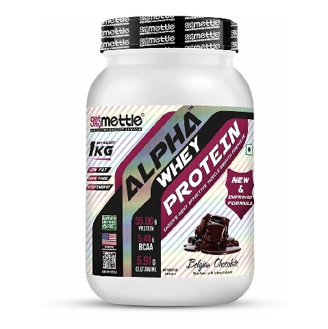 1 - Getmymettle Alpha Whey Protein, 2.2 lb Belgian Chocolate