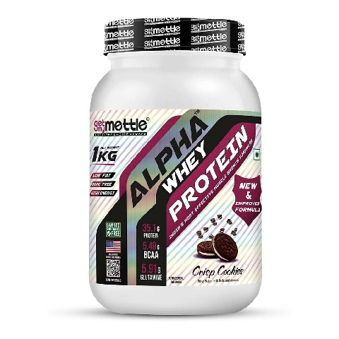1 - Getmymettle Alpha Whey Protein, 2.2 lb Crisp Cookies