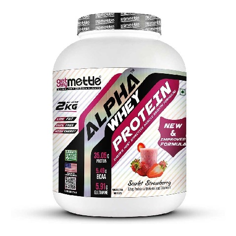 1 - Getmymettle Alpha Whey Protein,  4.4 lb  Scarlet Strawberry 