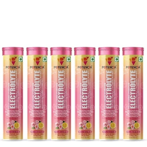 1 - Potencia Electrolyte Effervescent,  15 tablet(s)  Rose Lemonade (Pack of 6) 