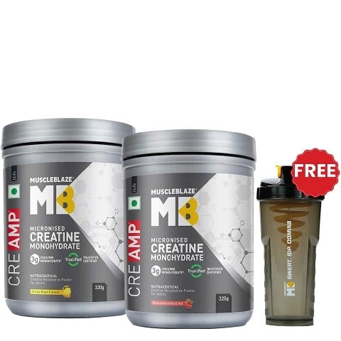 MuscleBlaze Creatine CreAMP 640g Pack - Watermelon Kool Aid and Citrus Blast