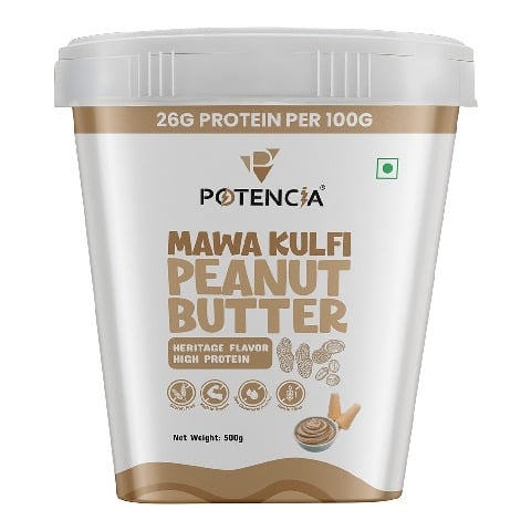 1 - Potencia Mawa Kulfi Peanut Butter,  500 g  Heritage Flavour High Protein 