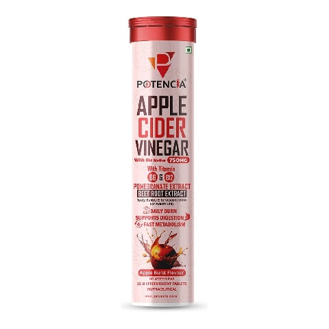 1 - Potencia Apple Cider Vinegar Effervescent 750mg, 15 tablet(s) Apple Burst