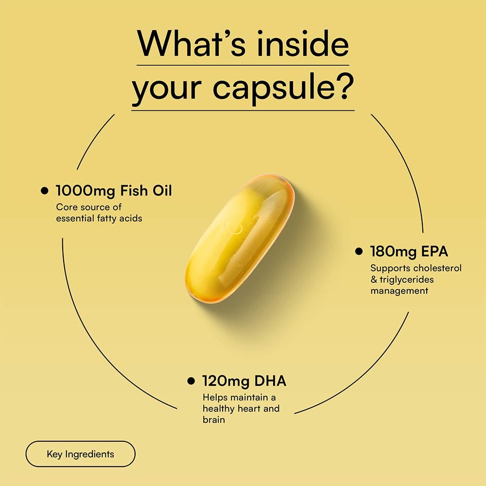 5 - HK Vitals Omega-3 1000mg with 180mg EPA & 120mg DHA,  90 capsules