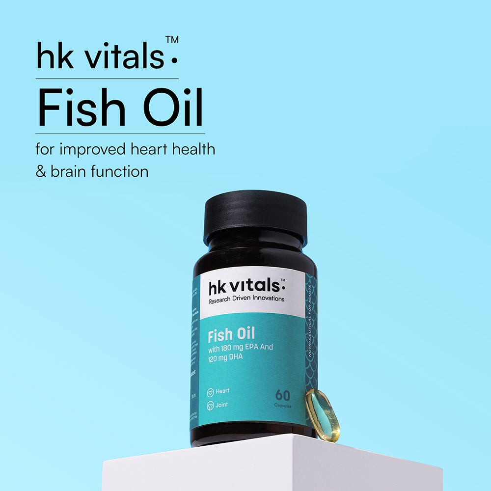 3 - HK Vitals Fish Oil 1000mg with 180mg EPA and 120mg DHA,  60 capsules