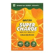 Gritzo Supercharge, Hydration Drink Mix,  15 Piece(s)/Pack  Orange Rush Flavour 