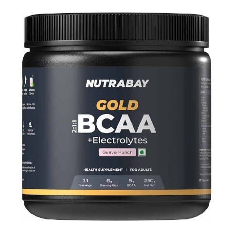1 - Nutrabay Gold 2:1:1 BCAA + Electrolytes, 0.55 lb 31 Servings Guava Punch