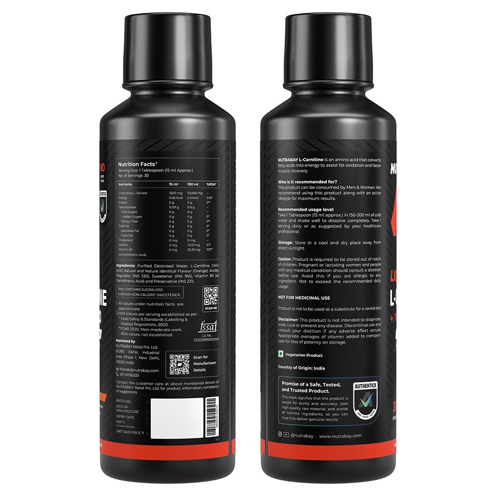 Pro Liquid L-Carnitine + Vitamin B5 at Best Price in India |  https://www.healthkart.com/