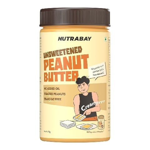 1 - Nutrabay Foods All-Natural Peanut Butter, 750 g Unsweetened, Creamy