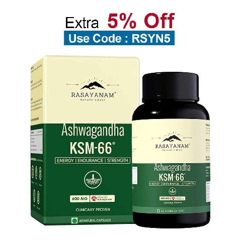 Rasayanam Ashwagandha KSM-66, 60 capsules