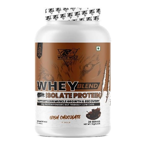 1 - White Wolf Whey Blend,  2.2 lb  Irish Chocolate 