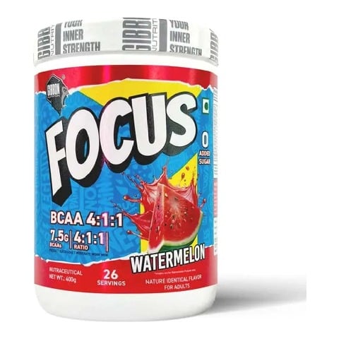 3 - Gibbon Nutrition Focus BCAA 4:1:1,  0.88 lb  26 Servings  Watermelon 