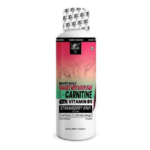 1 - White Wolf L-Carnitine with Vitamin B5, 450 ml Strawberry Kiwi