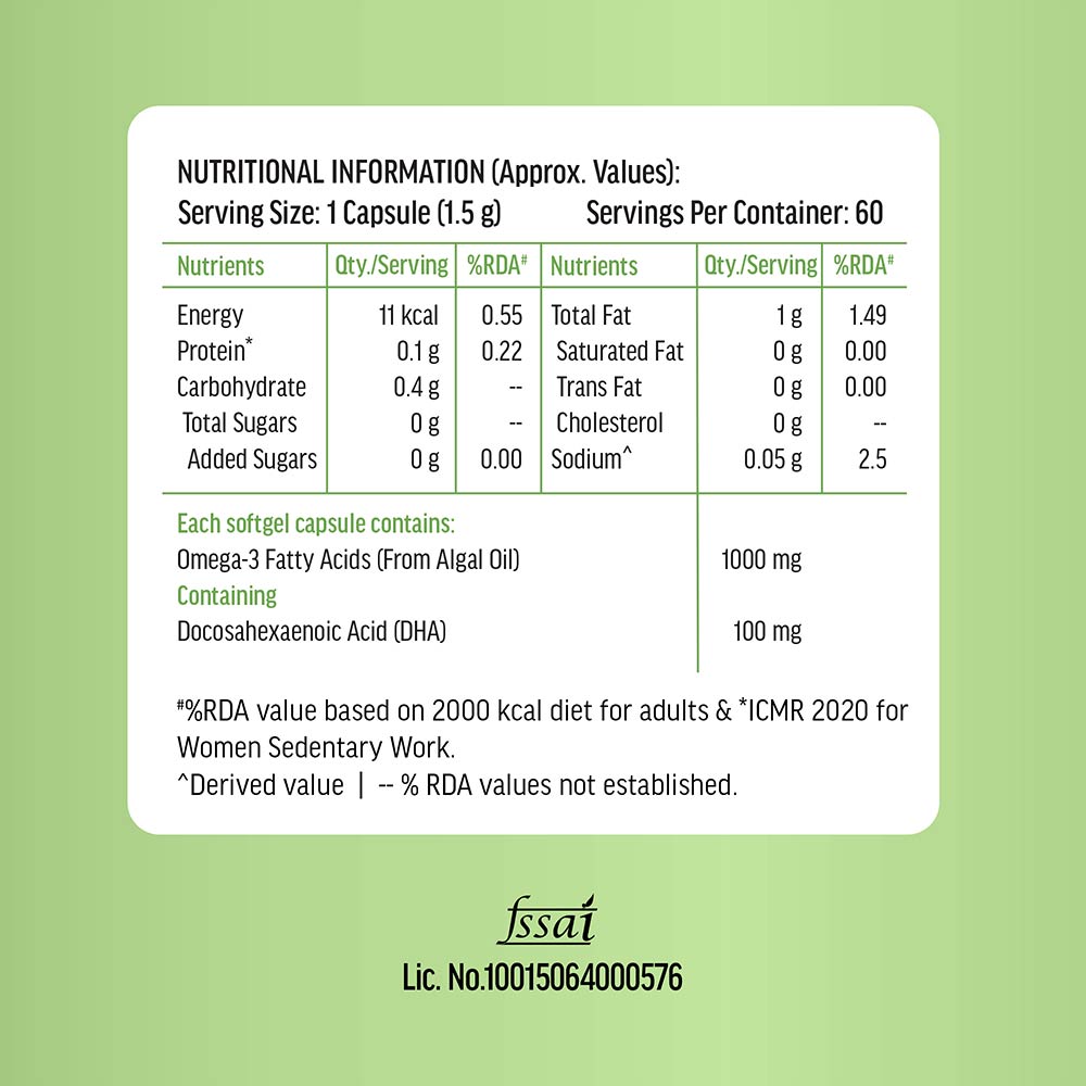 9 - HK Vitals Veg Omega 3 1000mg,  60 tablet(s)