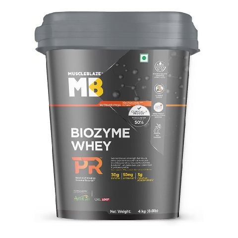 8 - MuscleBlaze Biozyme Performance Whey PR OP, 8.8 lb Chocolate Fudge