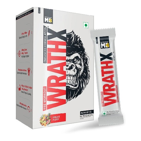 7 - MuscleBlaze Pre Workout WrathX,  0.59 lb  Fruit Fury 