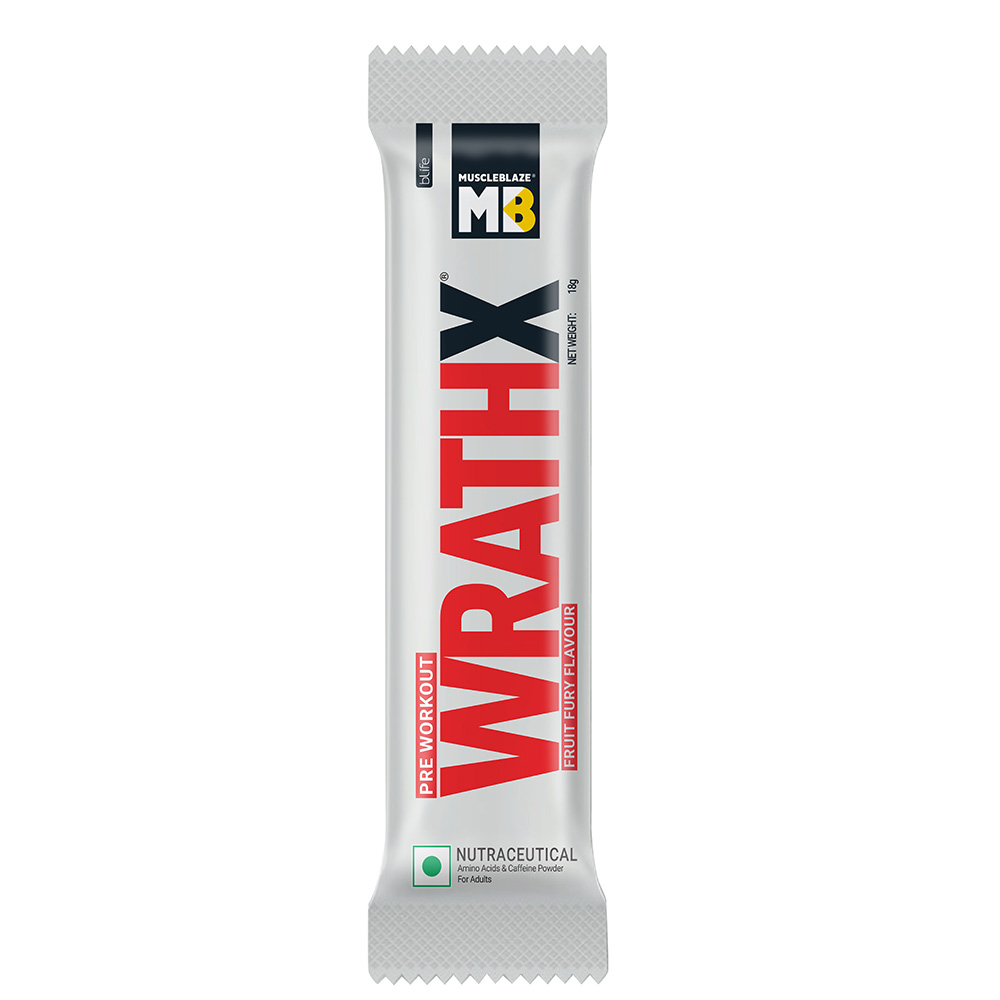10 - MuscleBlaze Pre Workout WrathX,  0.59 lb  Fruit Fury