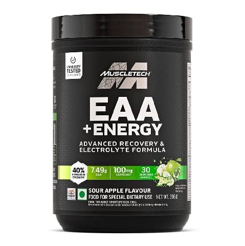 1 - MuscleTech EAA + Energy, Sour Apple 0.87 lb 30 Servings