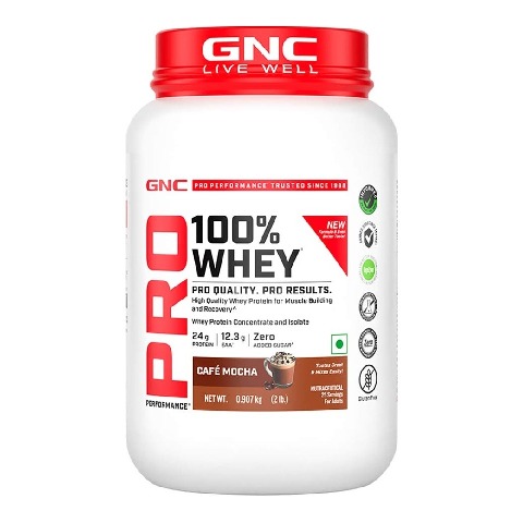 1 - GNC Pro Performance 100% Whey Protein New Formulation, 2 lb Cafe Mocha
