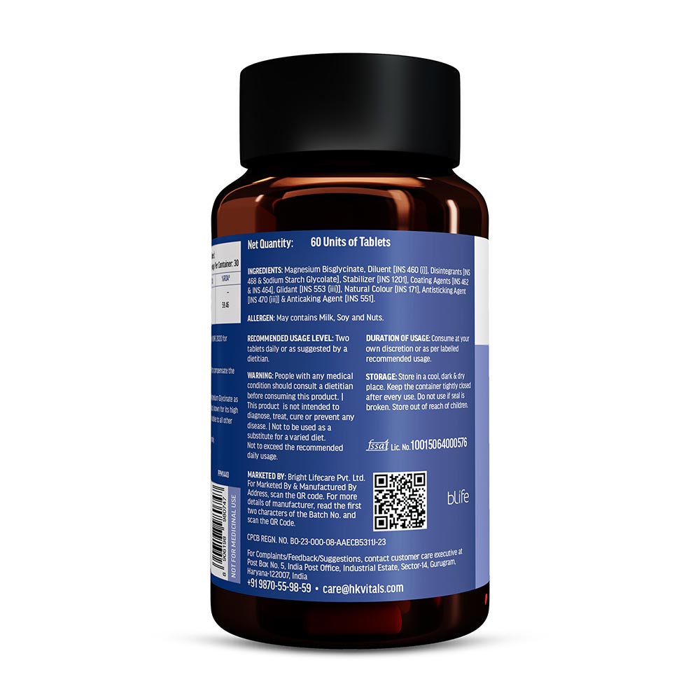 11 - HK Vitals 100% Magnesium Glycinate,  60 tablet(s)