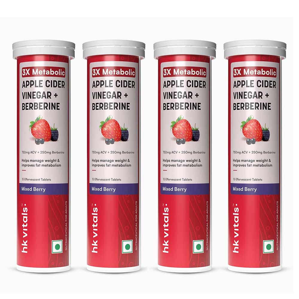 HealthKart HK Vitals 3x Metabolic ACV + Berberine Effervescent 60 Tabs Mixed Berry-image-39