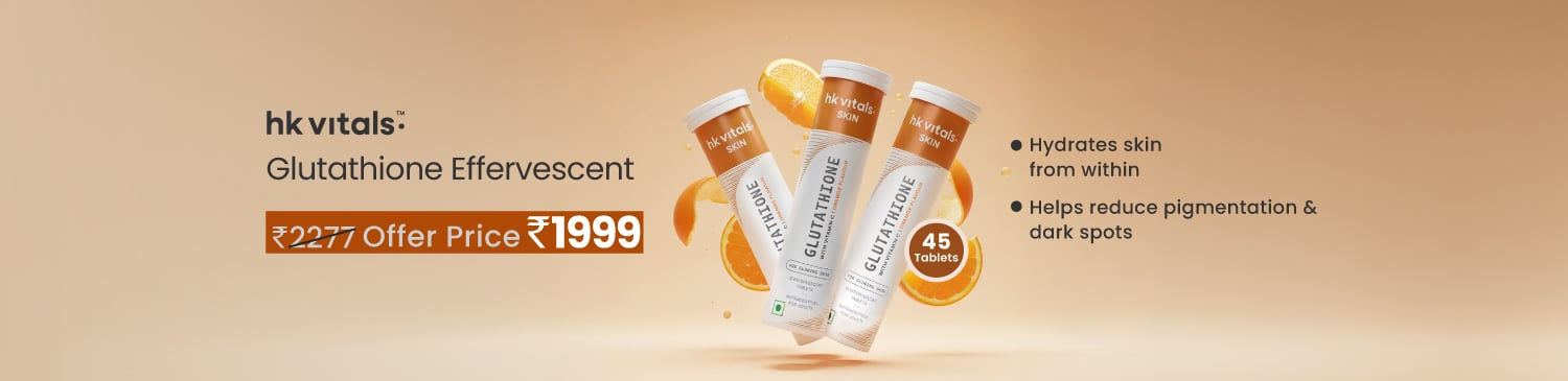 HK Vitals Glutathione Effervescent with Vitamin C 45 Tabs Orange | Offer Price - 1999