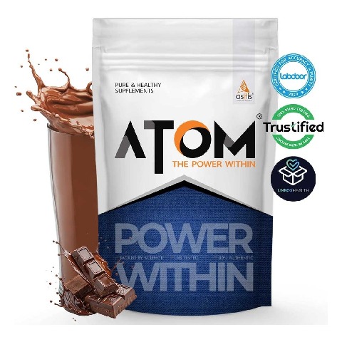 1 - AS-IT-IS Nutrition ATOM PWR Whey Protein XL, 4.4 lb Double Rich Chocolate