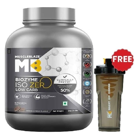 MuscleBlaze Biozyme Iso-Zero, 4.4 lb Low Carb Ice Cream Chocolate