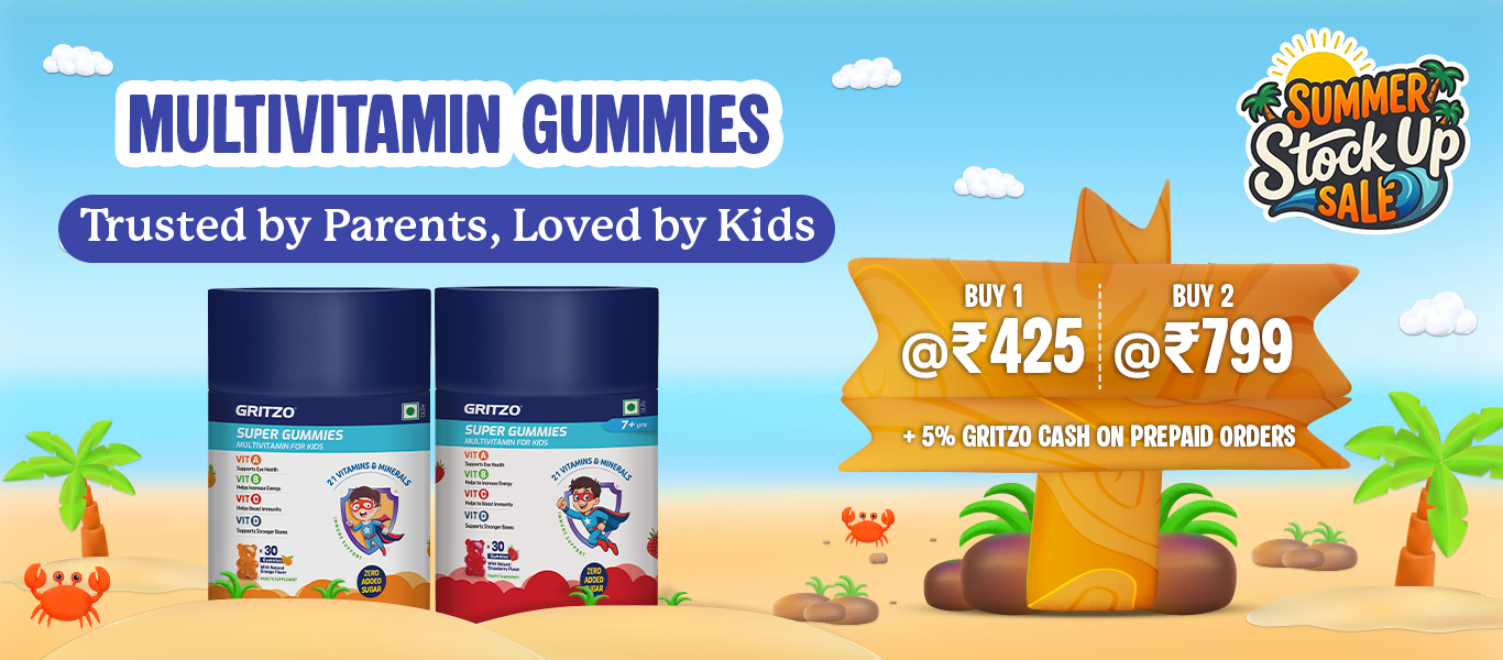 Gummies Range - Buy 1 @ 425 | Buy 2 @ 799 + 5% Gritzo Cash