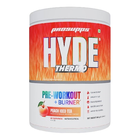 1 - ProSupps Hyde Thermo Pre-Workout + Burner, 1.32 lb Peach iced Tea