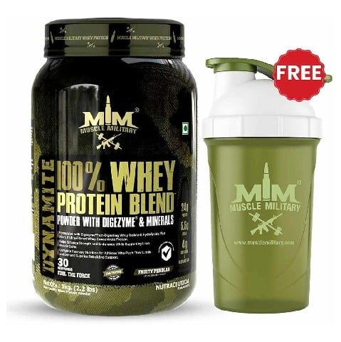 Muscle Military Dynamite 100% Whey Protein Blend,  2.2 lb  Fruity Pebbles 