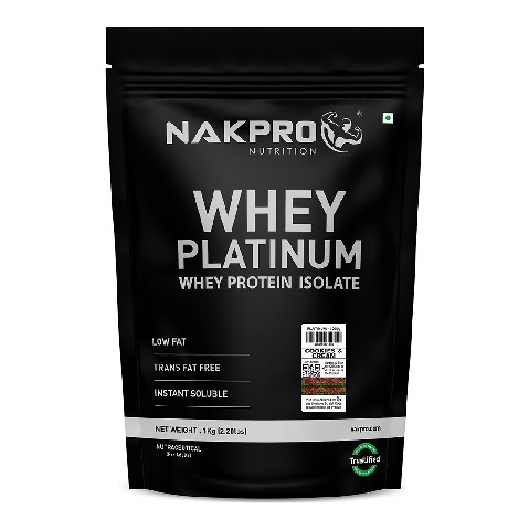 1 - Nakpro Whey Platinum Whey Protein Isolate,  2.2 lb  Cookies & Cream 