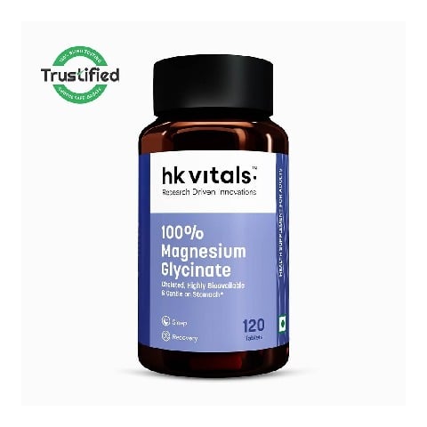1 - HealthKart HK Vitals 100% Magnesium Glycinate, Unflavoured 120 tablet(s)