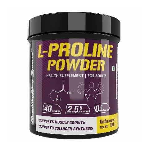 1 - HealthyHey Nutrition Sports L-Proline Powder, Unflavoured 100 g