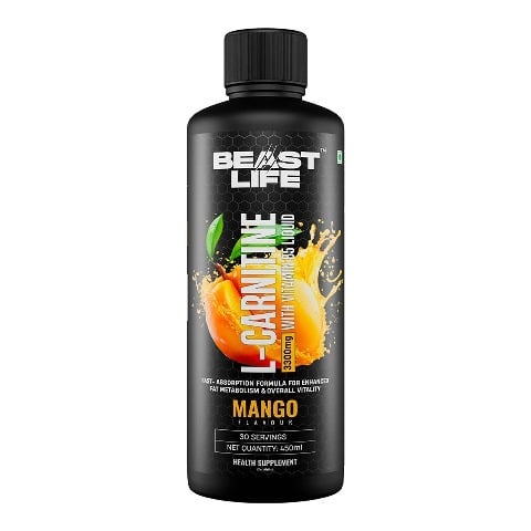 1 - BeastLife L-Carnitine with Vitamin B5 Liquid 3300mg, 450 ml Mango