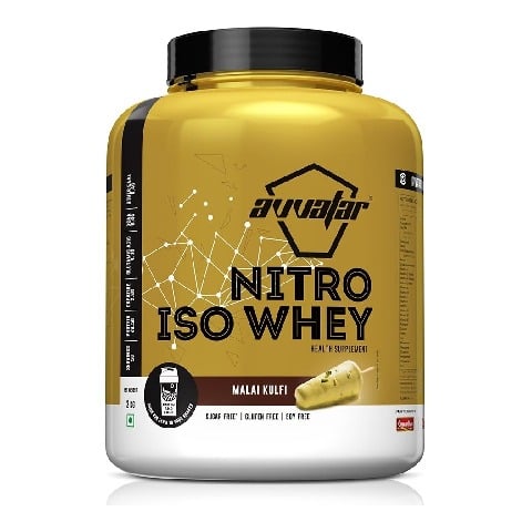 1 - Avvatar Nitro Iso Whey, 4.4 lb Malai Kulfi