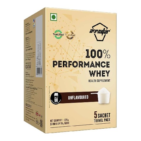 1 - Avvatar 100% Performance Whey, 5 sachets/pack Unflavoured