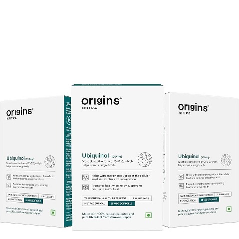 1 - Origins Nutra Ubiquinol (100mg) (Pack of 3),  28 softgels 