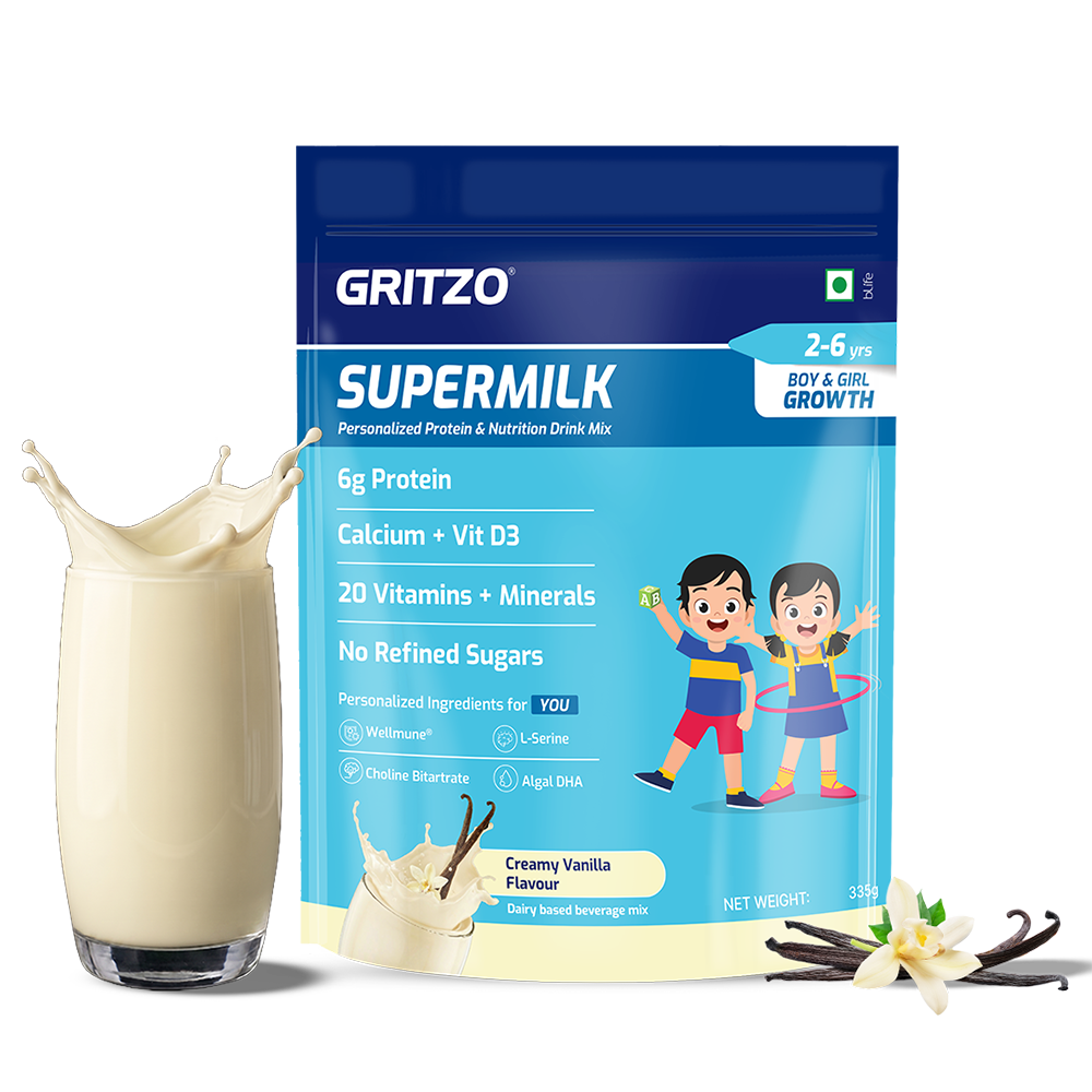 1 - Supermilk Overall Growth for Boy/Girl 2 to 6 yrs, 335 g Creamy Vanilla (Pouch) 2-6 Yrs Boy/Girl Overall Growth With Unrefined Sugar