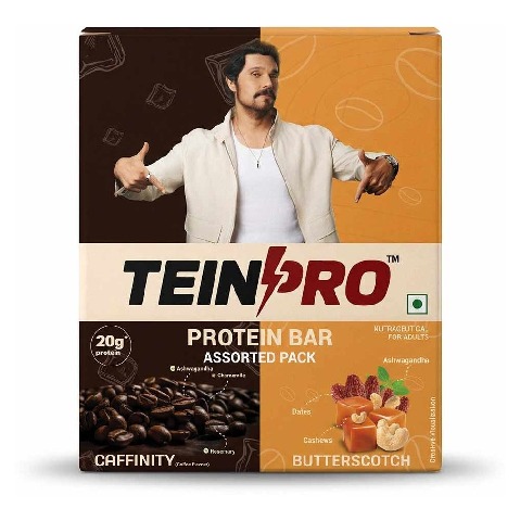 1 - TeinPro Protein Bar 20g Protein, 6 bar(s) Assorted (Caffinity & Butterscotch)