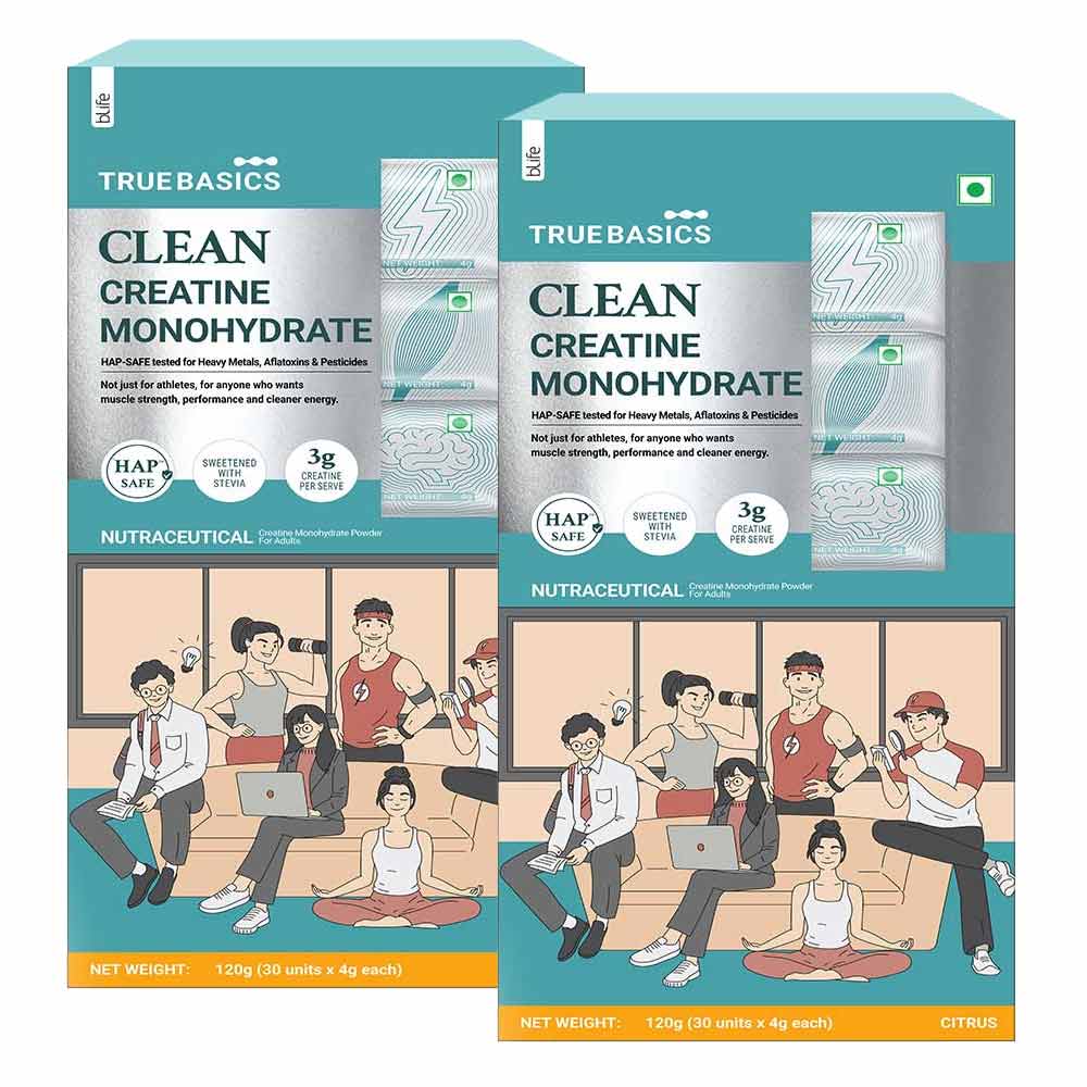 Clean Creatine Monohydrate Citrus 60 sachets Pack