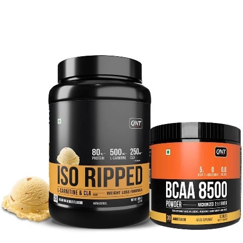1 - QNT ISO Ripped 2.2 lb Kesar Malai Kulfi with BCAA 8500 Combo, 0.39 lb Mango