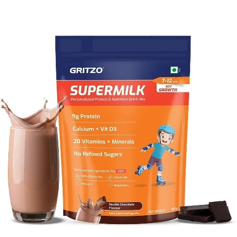 1 - Supermilk Gritzo Growth for Boy 7-12 years, 800 g Double Chocolate
